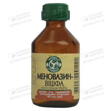 Меновазин-Вішфа розчин спиртовий для зовнішнього застосування флакон 40 мл