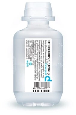 Натрію хлорид-Дарниця (фіз. розчин) розчин для інфузій 0,9% флакон 100 мл