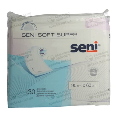 Пелюшки Сені Софт Супер (Seni Soft Super) 90 см*60 см 30 шт