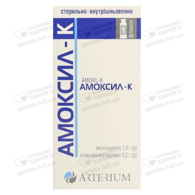 Амоксил-К порошок для инъекций 1200 мг флакон №1